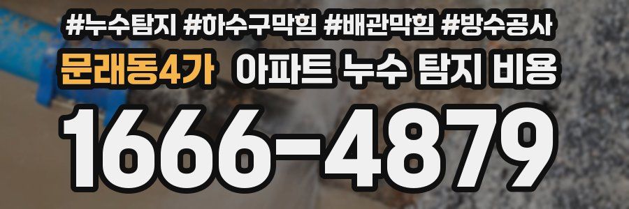 문래동4가 아파트 누수 탐지 비용