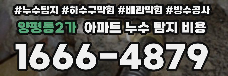 양평동2가 아파트 누수 탐지 비용