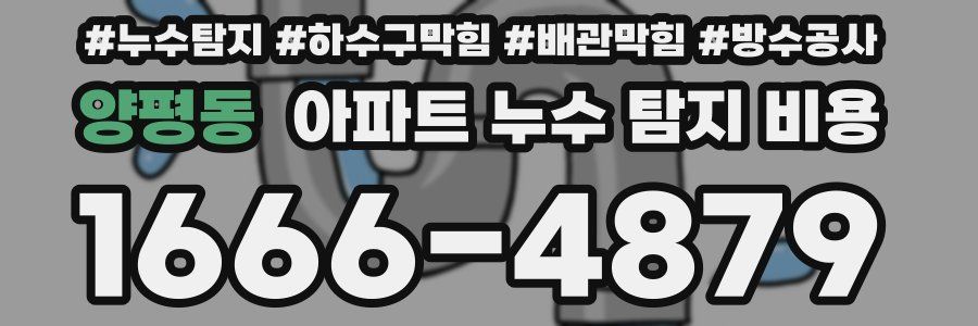 양평동 아파트 누수 탐지 비용