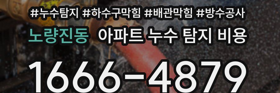 노량진동 아파트 누수 탐지 비용