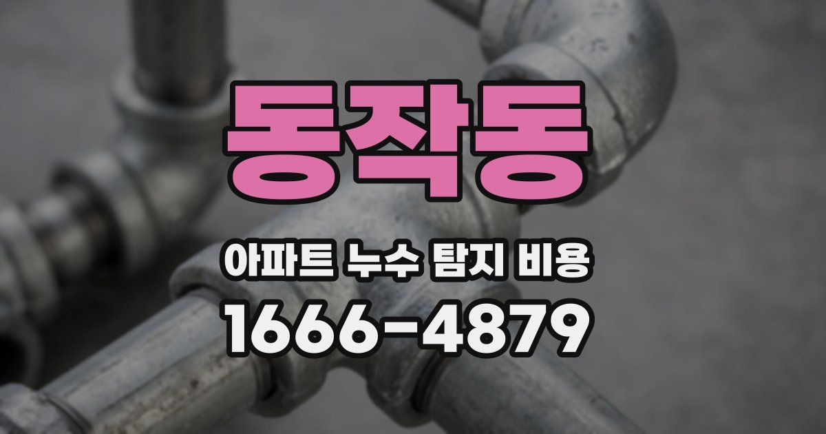동작동 아파트 누수 탐지 비용