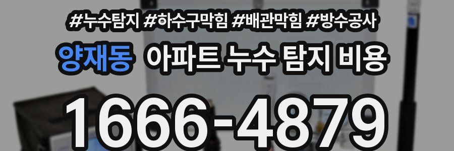양재동 아파트 누수 탐지 비용
