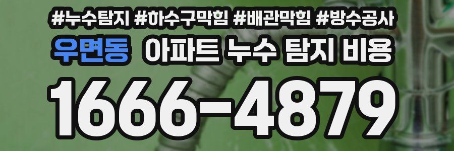 우면동 아파트 누수 탐지 비용
