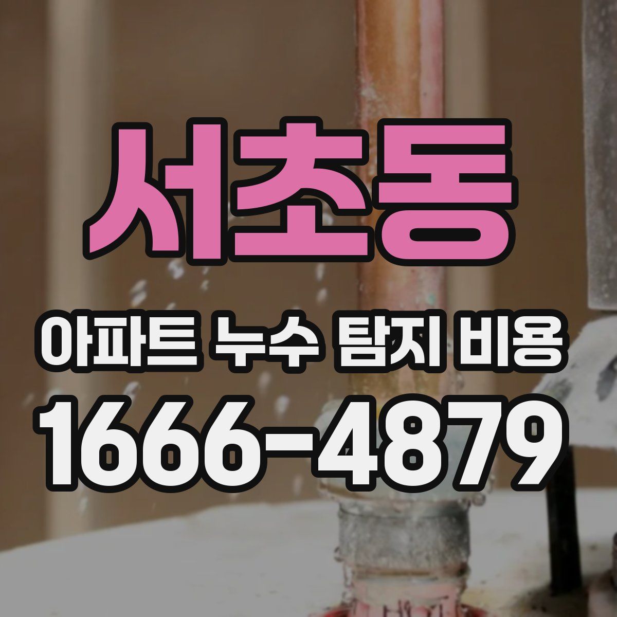 서초동 아파트 누수 탐지 비용