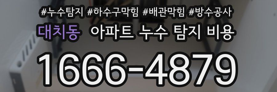 대치동 아파트 누수 탐지 비용