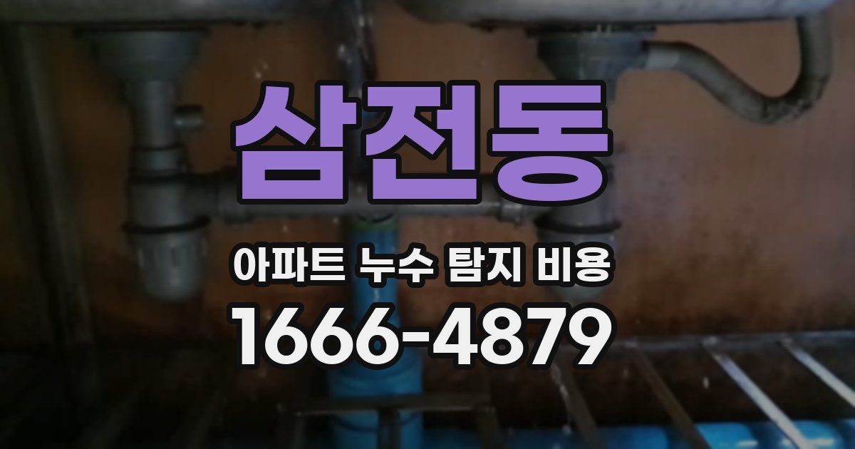 삼전동 아파트 누수 탐지 비용