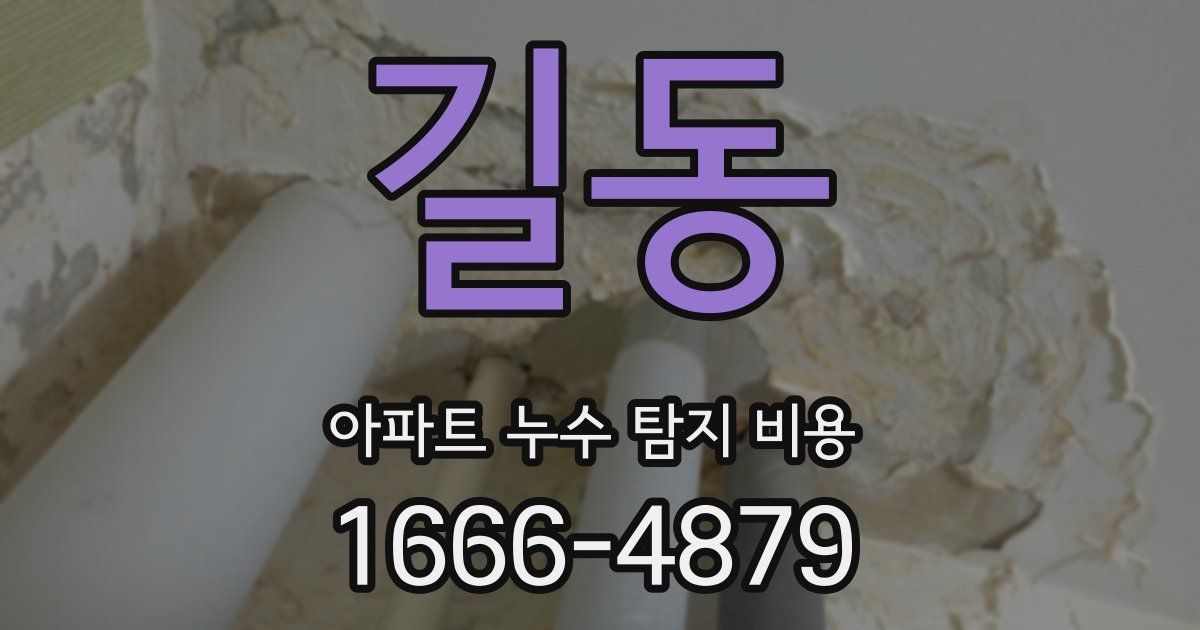 길동 아파트 누수 탐지 비용