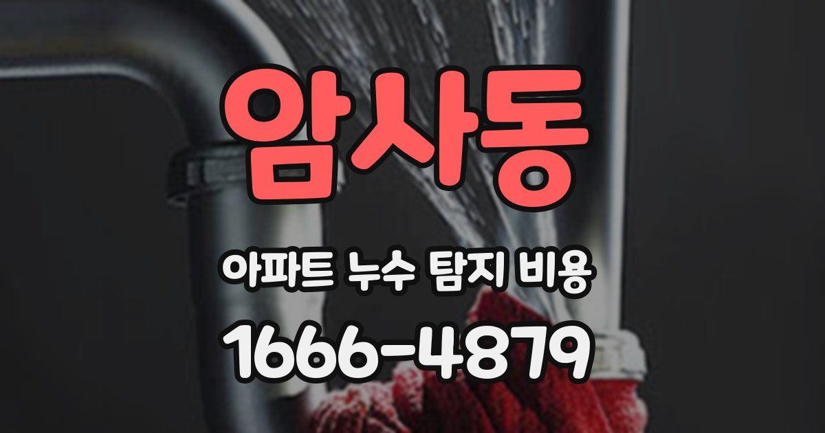 암사동 아파트 누수 탐지 비용