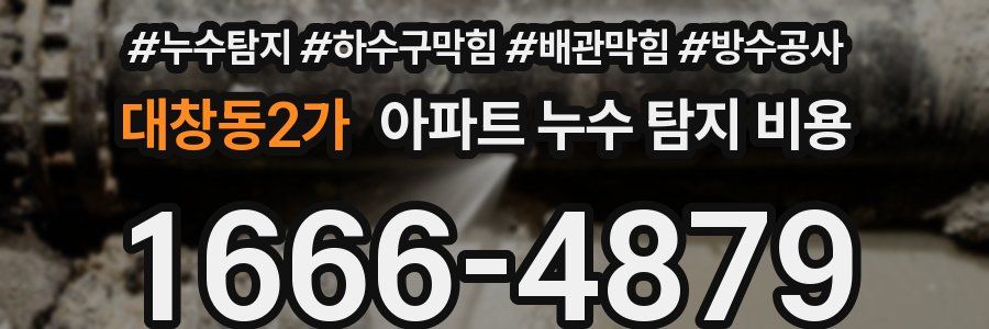 대창동2가 아파트 누수 탐지 비용