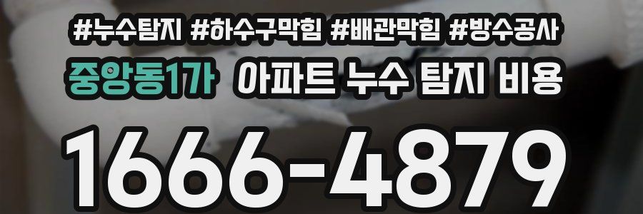 중앙동1가 아파트 누수 탐지 비용