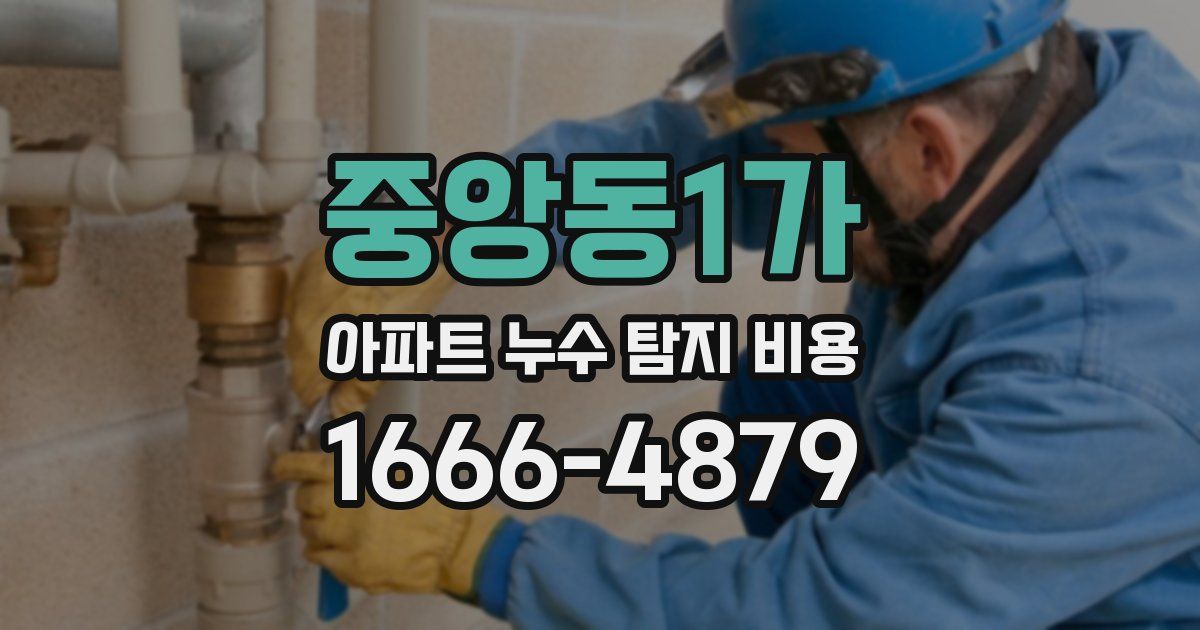 중앙동1가 아파트 누수 탐지 비용