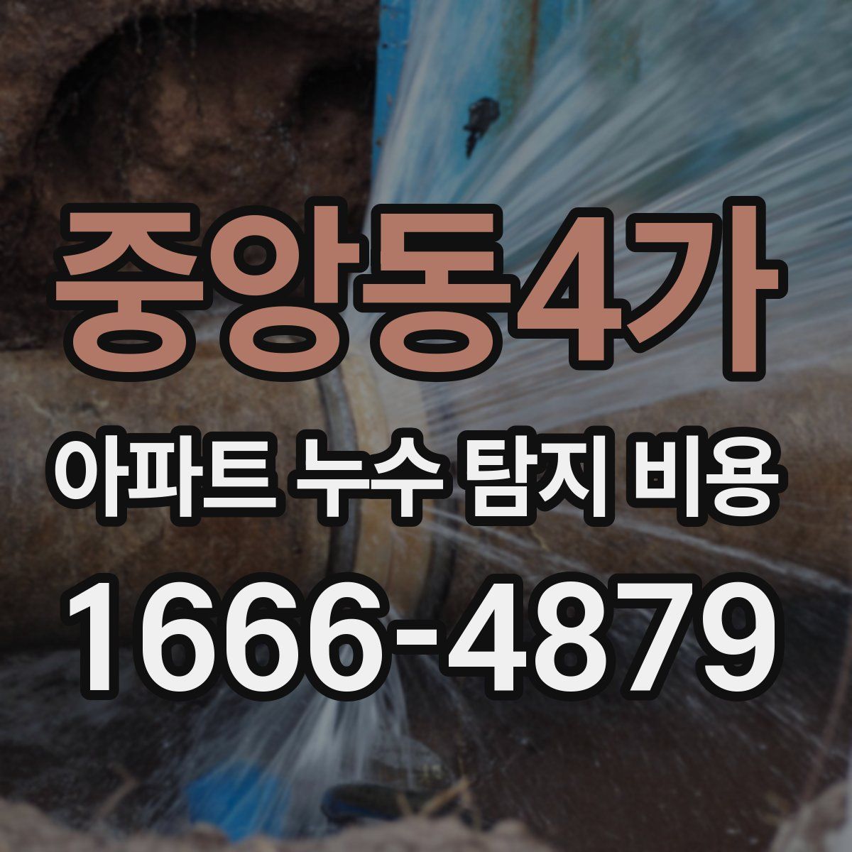 중앙동4가 아파트 누수 탐지 비용