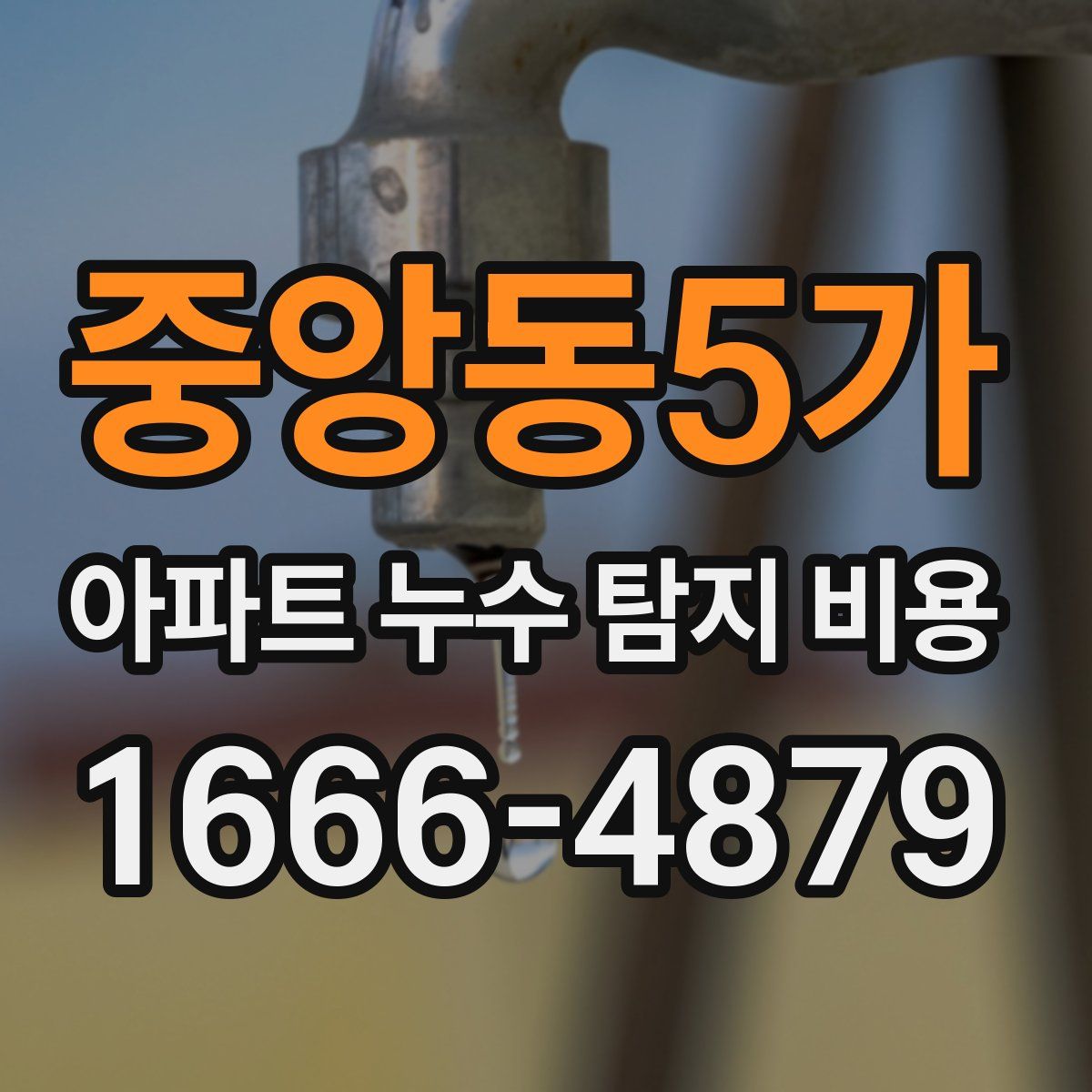 중앙동5가 아파트 누수 탐지 비용