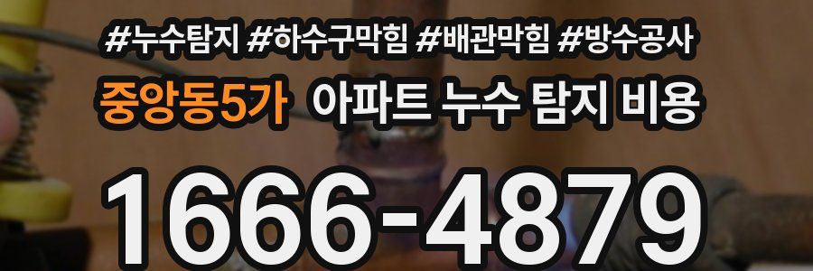 중앙동5가 아파트 누수 탐지 비용