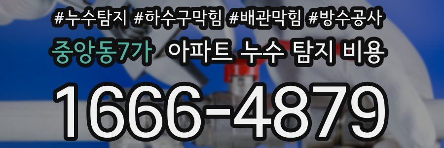 중앙동7가 아파트 누수 탐지 비용