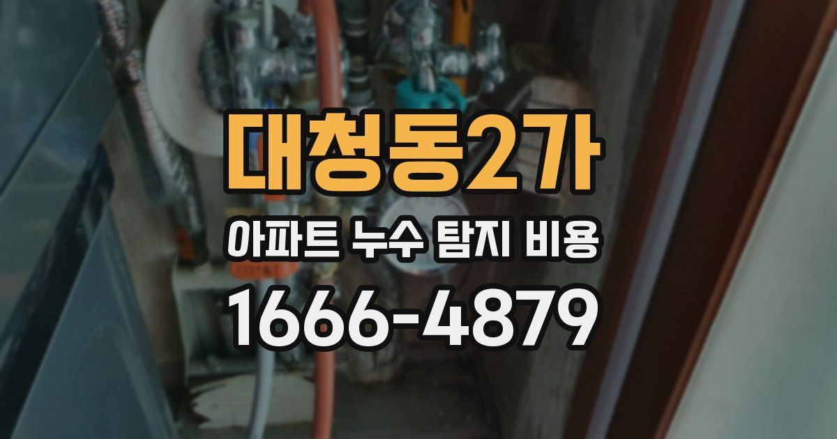 대청동2가 아파트 누수 탐지 비용