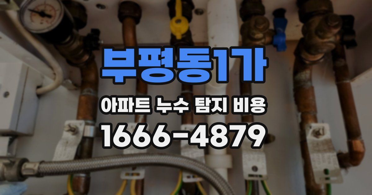 부평동1가 아파트 누수 탐지 비용