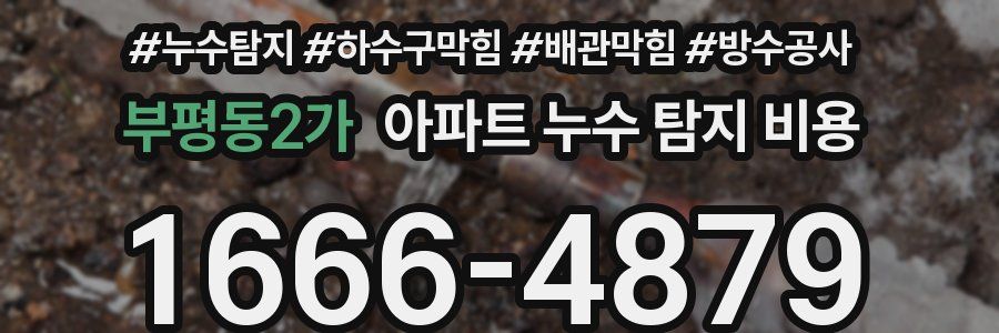 부평동2가 아파트 누수 탐지 비용