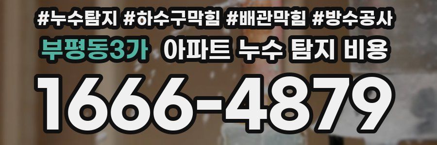 부평동3가 아파트 누수 탐지 비용
