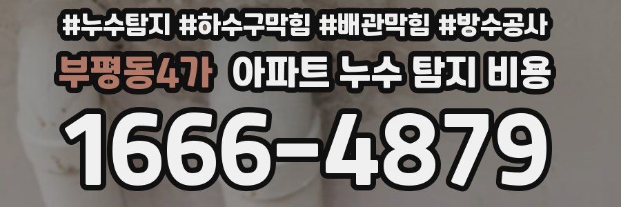 부평동4가 아파트 누수 탐지 비용
