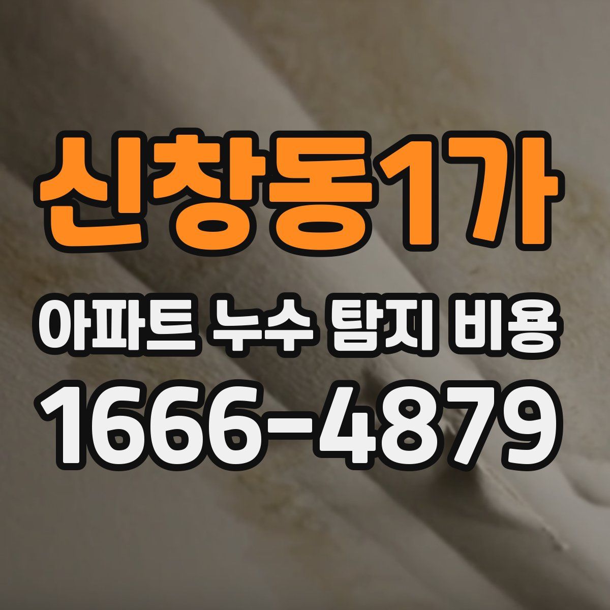 신창동1가 아파트 누수 탐지 비용