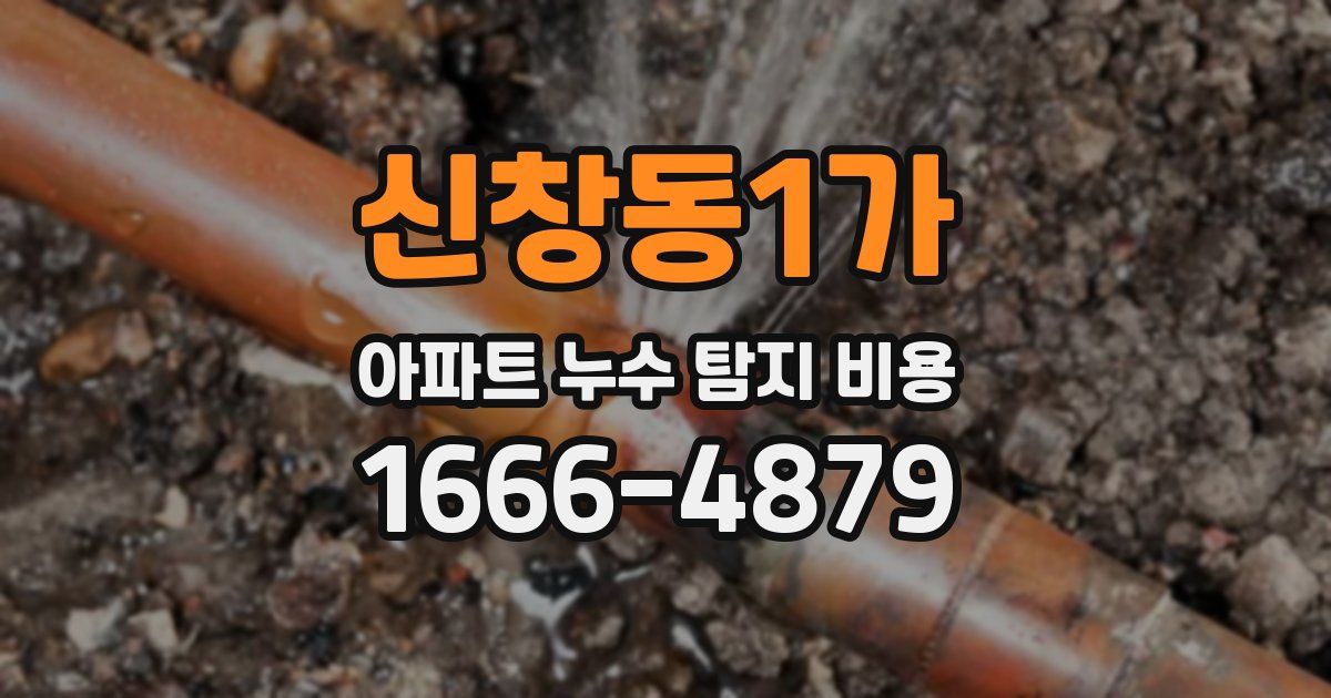 신창동1가 아파트 누수 탐지 비용
