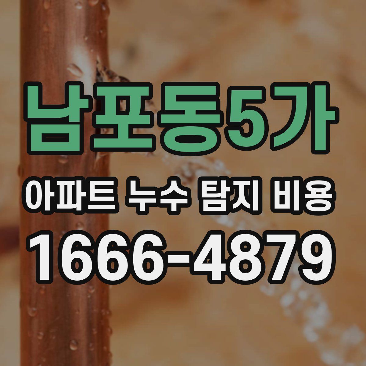 남포동5가 아파트 누수 탐지 비용