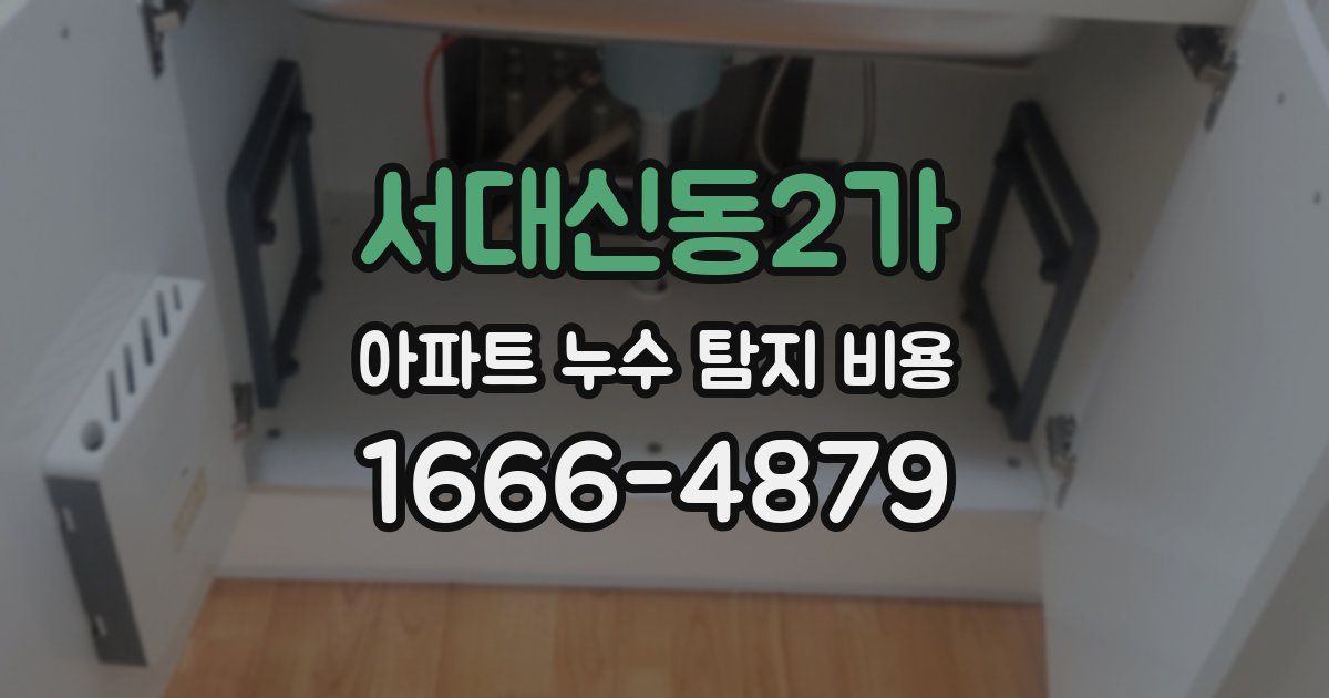 서대신동2가 아파트 누수 탐지 비용