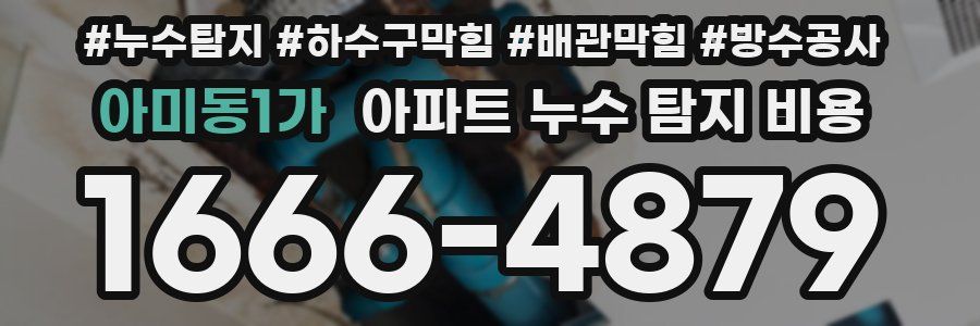 아미동1가 아파트 누수 탐지 비용