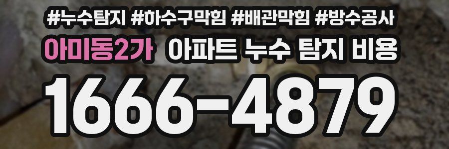 아미동2가 아파트 누수 탐지 비용