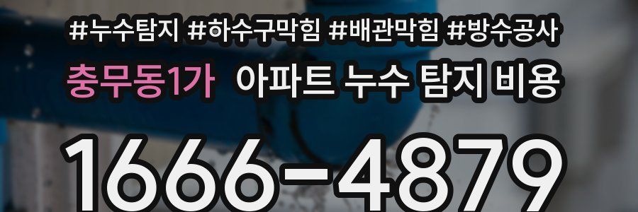 충무동1가 아파트 누수 탐지 비용