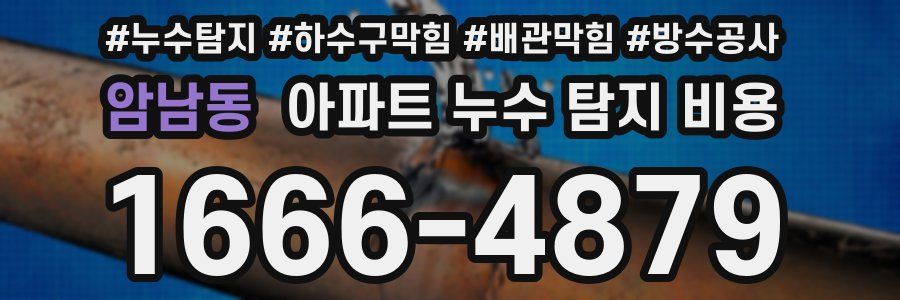 암남동 아파트 누수 탐지 비용