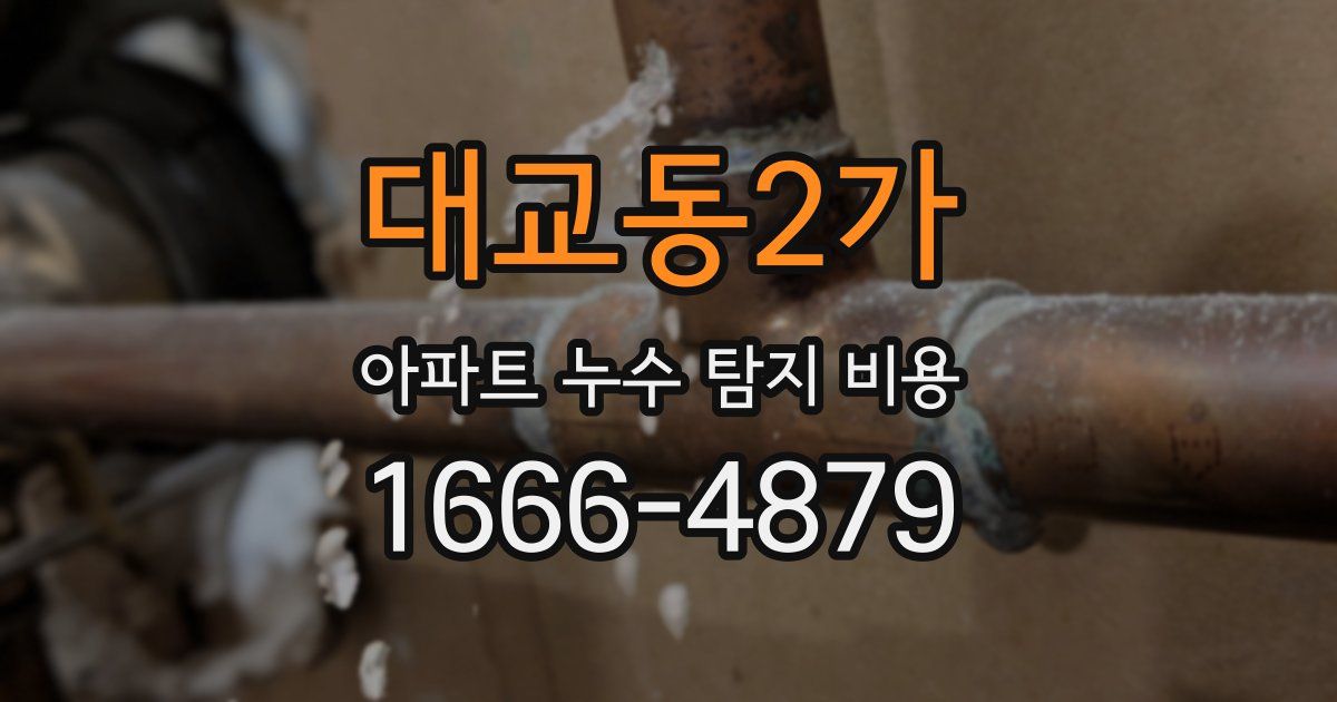 대교동2가 아파트 누수 탐지 비용