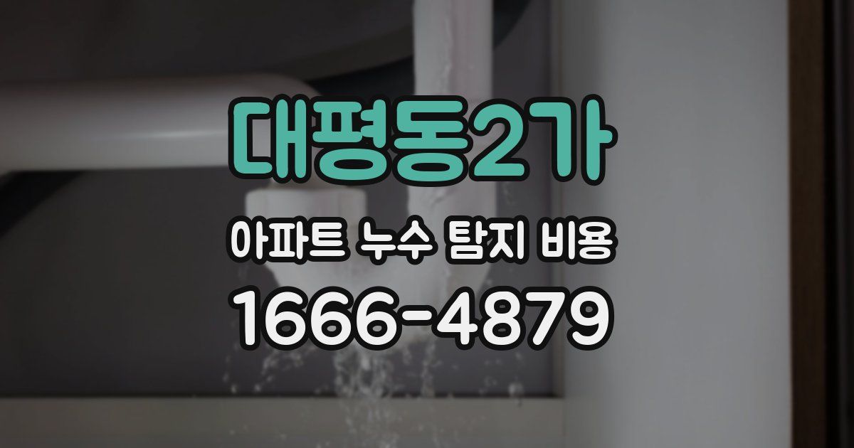 대평동2가 아파트 누수 탐지 비용