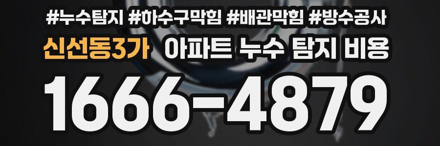 신선동3가 아파트 누수 탐지 비용