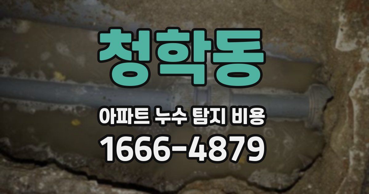 청학동 아파트 누수 탐지 비용