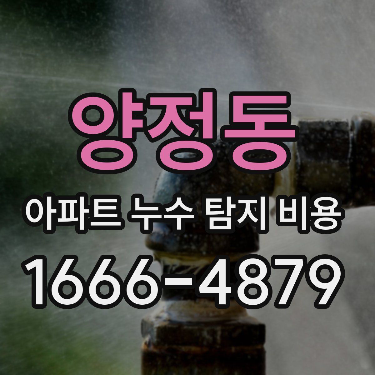 양정동 아파트 누수 탐지 비용