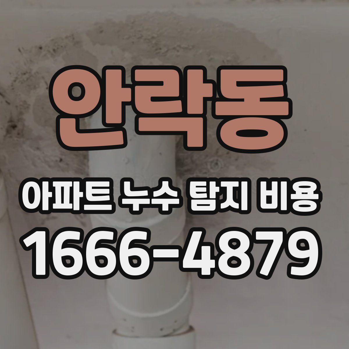 안락동 아파트 누수 탐지 비용
