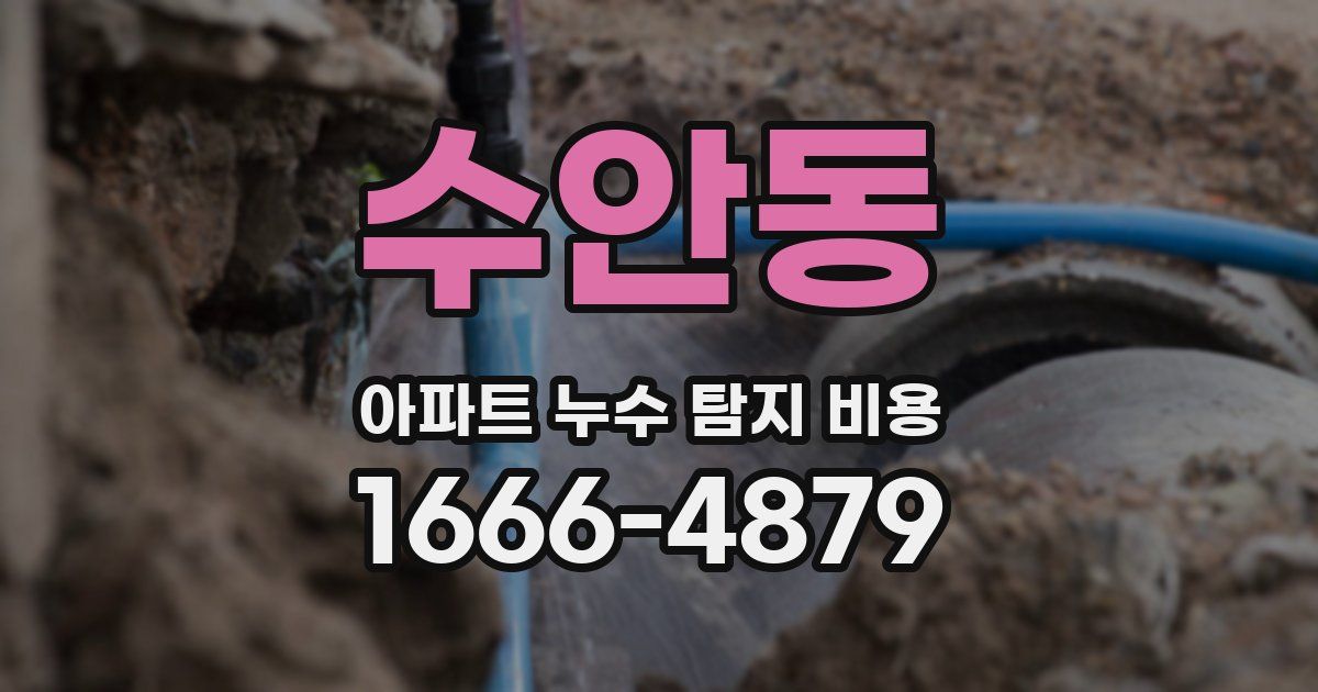 수안동 아파트 누수 탐지 비용