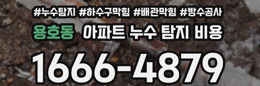 용호동 아파트 누수 탐지 비용