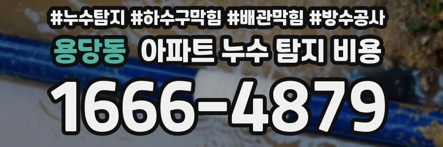 용당동 아파트 누수 탐지 비용