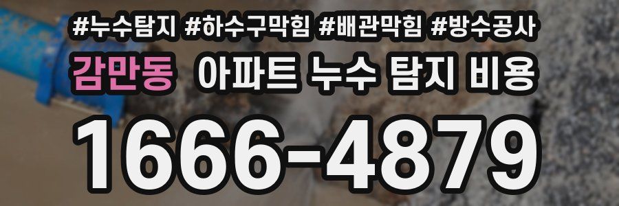 감만동 아파트 누수 탐지 비용