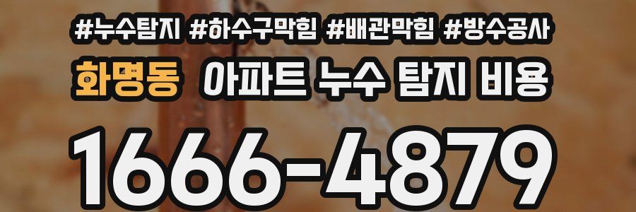화명동 아파트 누수 탐지 비용