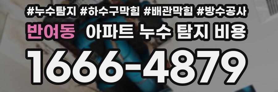 반여동 아파트 누수 탐지 비용