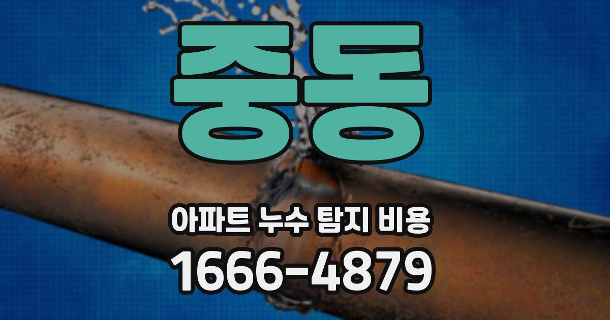 중동 아파트 누수 탐지 비용