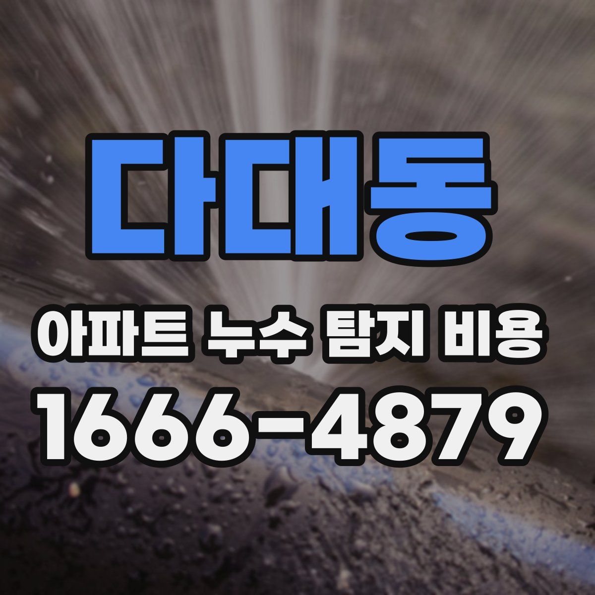 다대동 아파트 누수 탐지 비용