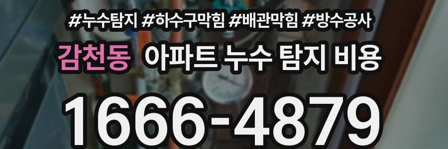 감천동 아파트 누수 탐지 비용