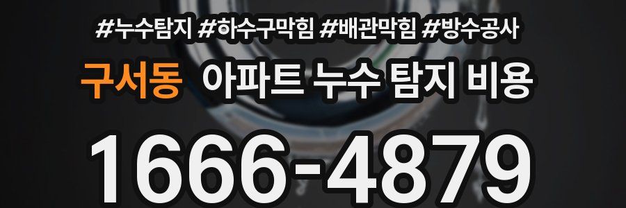 구서동 아파트 누수 탐지 비용