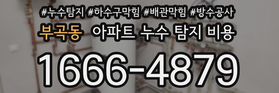 부곡동 아파트 누수 탐지 비용