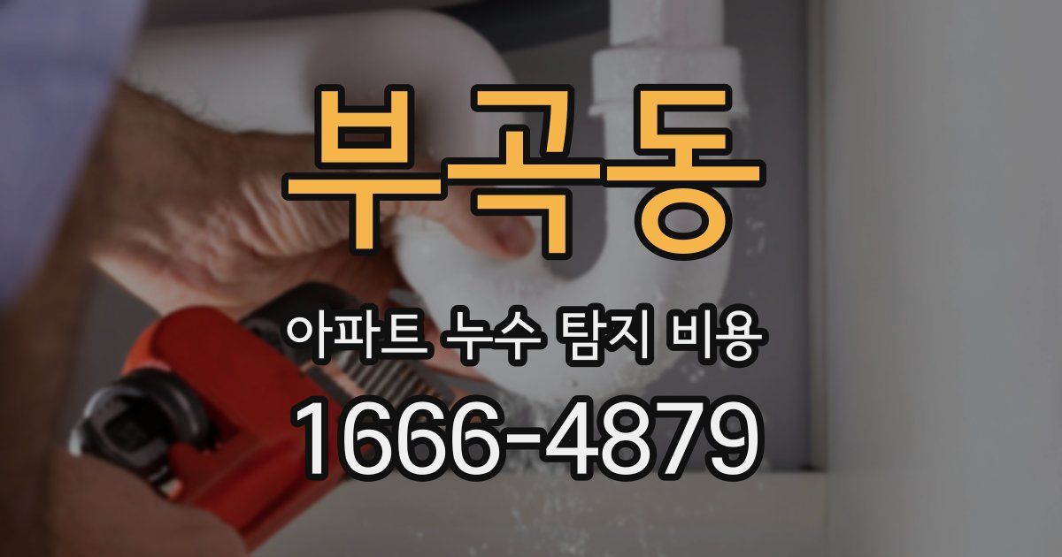 부곡동 아파트 누수 탐지 비용